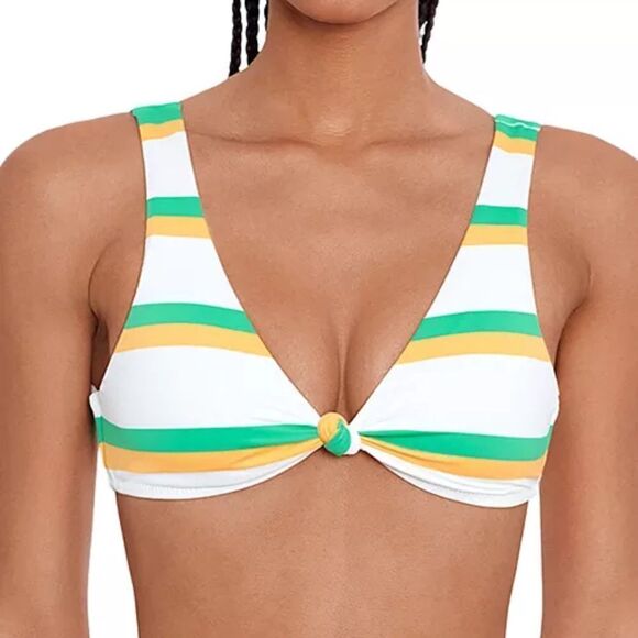 Ralph Lauren White, Green, and Yellow Striped Bikini - Picture 2 of 11